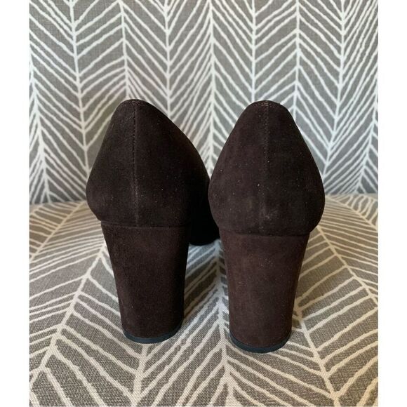 STUART WEITZMAN Brown Suede Tower Pump Heels Shoes size 7.5 AAA NARROW - Picture 6 of 11